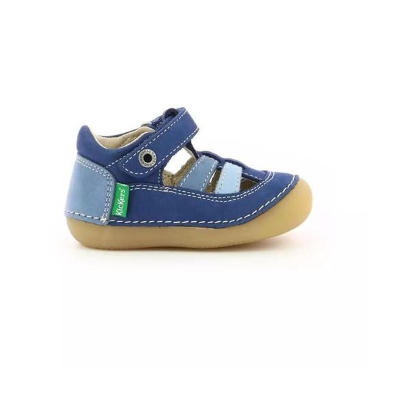 Sandały KICKERS SUSHY Niebieski. Niebieskie sandały damskie Kickers, na lato, bez wzorów, ze skóry, bez zapięcia. Za 233.35 zł.