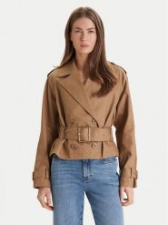 Marciano Guess Trencz 6RGL16 7446A Brązowy Regular Fit. Brązowe płaszcze damskie Marciano Guess, z aplikacjami, z bawełny, bez kołnierzyka, bez kaptura. Za 1,329.00 zł.