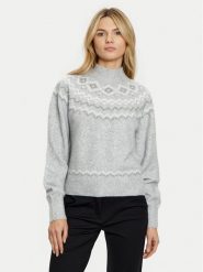 Guess Sweter W4PR0Z Z3LQ0 Szary Regular Fit. Szare swetry nierozpinane damskie Guess, l, z aplikacjami, z syntetyku, bez kołnierzyka, bez ramiączek. Za 269.99 zł.