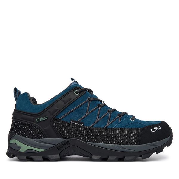 Trekkingi CMP. Niebieskie buty zimowe męskie CMP, bez wzorów, bez obcasa, bez zapięcia. Za 479.99 zł.