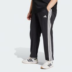 Spodnie Essentials 3-Stripes French Terry Cuffed. Czarne obuwie sportowe damskie Adidas, bez wzorów, z materiału, bez zapięcia, na fitness i siłownię. Za 219.00 zł.
