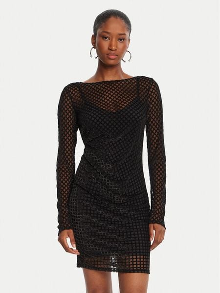 Patrizia Pepe Sukienka koktajlowa 8A1579 A638 Czarny Regular Fit. Czarne sukienki damskie Patrizia Pepe, bez wzorów, z syntetyku, wizytowe, bez kołnierzyka, bez ramiączek. Za 1,339.00 zł.