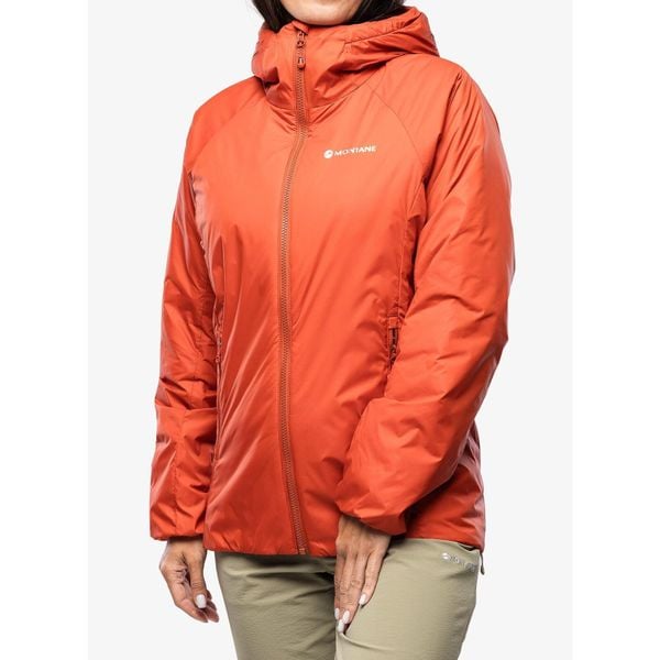 Kurtka ocieplana damska Montane Respond Hoodie. Brązowe kurtki sportowe damskie Montane, bez wzorów, bez ramiączek, bez kaptura, trekkingowe. Za 596.99 zł.