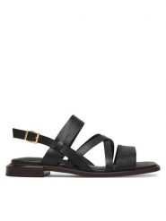 Clarks Sandały Ariany Strap 26185800 Czarny. Czarne sandały damskie Clarks, bez wzorów, ze skóry, bez obcasa, na płaskiej podeszwie, bez zapięcia. Za 389.99 zł.