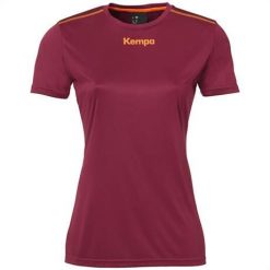 Damska koszulka Kempa Poly. Czerwone bluzki damskie Kempa, s, bez wzorów, sportowe, bez kołnierzyka, bez ramiączek. Za 96.40 zł.