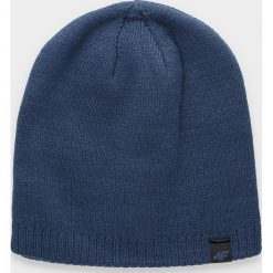 Czapka męska CAM300 - ciemny granat. Czapki męskie 4F, na zimę, bez wzorów. Za 29.99 zł.