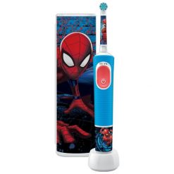 Szczoteczka rotacyjna Oral-B Vitality Pro D103 Kids 3+ Spiderman + etui niebieski. Niebieskie szczoteczki elektryczne Oral-B. Za 139.00 zł.