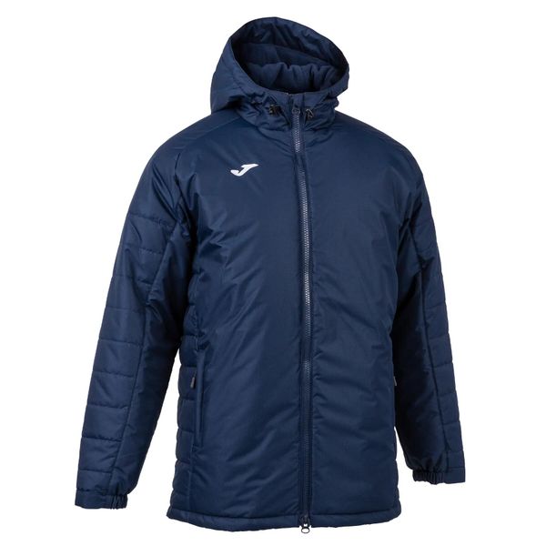 Kurtka sportowa męska Joma Cervino. Niebieskie bluzy sportowe męskie Joma, m, bez wzorów, z polaru, z kapturem, do piłki nożnej. Za 511.50 zł.