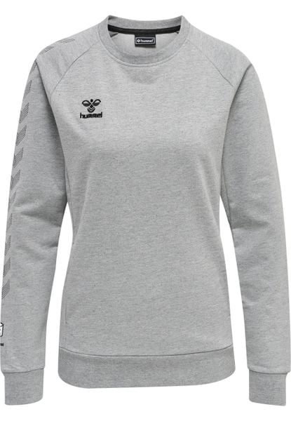 Damska bluza bawełniana Hummel Move Grid. Szare bluzy damskie Hummel, s, bez wzorów, z bawełny, klasyczne, bez ramiączek, bez kaptura. Za 211.50 zł.