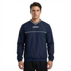 Kurtka przeciwdeszczowa do biegania Niebieska. Niebieskie kurtki męskie Legea, m, bez wzorów, z kapturem, do biegania. Za 52.00 zł.