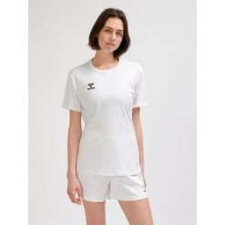 HUMMEL koszulka damska sportowa ESSENTIAL JERSEY. Białe koszulki sportowe damskie Hummel, bez wzorów, z jersey, bez ramiączek, na fitness i siłownię. Za 59.99 zł.
