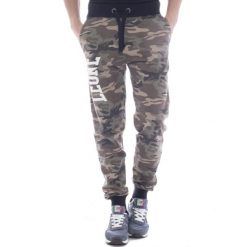 Bluza z bawełna z sznurek regulacyjny na co dzień. Spodnie materiałowe męskie LEONE 1947 APPAREL, bez wzorów, z bawełny. Za 141.46 zł.