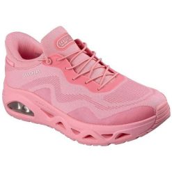 Buty sportowe damskie Skechers Uno Glide step Air Gliders. Czerwone obuwie trekkingowe damskie Skechers, z materiału, bez zapięcia. Za 490.00 zł.