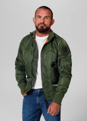 Kurtka przejściowa męska Pitbull Centurion II. Zielone kurtki męskie PITBULL, l, z aplikacjami, z dzianiny, klasyczne, bez kaptura. Za 349.00 zł.