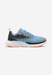 Niebiesko-Czarne Sznurowane Buty Sportowe Sneakersy z Tłoczoną Podeszwą Efine. Niebieskie buty sportowe męskie Born2be, bez wzorów, bez zapięcia. Za 129.99 zł.