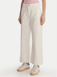 Guess Jeansy W6RA1H D6521 Biały Wide Leg. Białe jeansy damskie Guess, z aplikacjami, z bawełny. Za 469.99 zł.