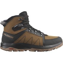Buty męskie Salomon Outchill Ts Cswp. Brązowe buty zimowe męskie Salomon, na zimę, bez wzorów, bez obcasa, bez zapięcia. Za 724.60 zł.