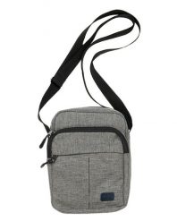 Torebka Szara z Regulowanym Paskiem, Męska, Zapinana na Zamek, Saszetka -Pako Jeans. Szare saszetki i nerki męskie Pako Jeans, z jeansu, małe. Za 49.00 zł.