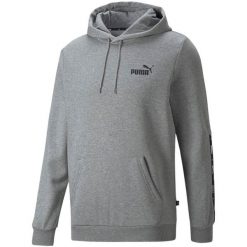 Bluza sportowa męska Puma ESS+ Tape Hoodie FL. Niebieskie bluzy sportowe męskie Puma, m, bez wzorów, bez kaptura, na fitness i siłownię. Za 189.00 zł.