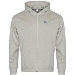 Bluza sportowa damska Reebok IC8093. Szare bluzy damskie Reebok, s, bez wzorów, z bawełny, sportowe, bez ramiączek, z kapturem. Za 172.00 zł.