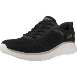 Buty SKECHERS BOBS SQUAD CHAOS Czarny. Czarne obuwie trekkingowe damskie Skechers, z syntetyku, bez zapięcia. Za 364.99 zł.