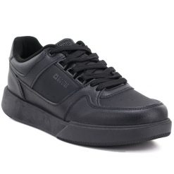 Półbuty męskie sportowe sneakersy czarne Big Star UU174164. Czarne buty sportowe męskie BIG STAR, bez wzorów, ze skóry ekologicznej, bez zapięcia, trekkingowe. Za 159.99 zł.