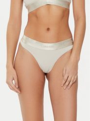 Calvin Klein Underwear Stringi 000QF7997E Beżowy. Brązowe majtki damskie Calvin Klein Underwear, z bawełny. Za 59.99 zł.
