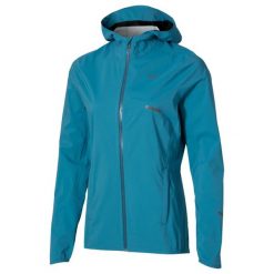 Kurtka damska z kapturem wodoodporna Mizuno 20K. Niebieskie kurtki sportowe damskie Mizuno, xs, bez wzorów, z tkaniny, bez ramiączek, z kapturem, do biegania. Za 684.85 zł.