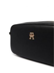Tommy Hilfiger Torebka Th Essential Camera Bag AW0AW18370 Czarny. Czarne listonoszki damskie Tommy Hilfiger, bez wzorów, ze skóry, bez dodatków. Za 409.99 zł.