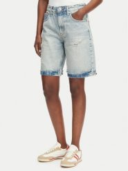 Tommy Jeans Bermudy Mia DW0DW22686 Niebieski Relaxed Fit. Niebieskie szorty damskie Tommy Jeans, bez wzorów, z bawełny. Za 409.99 zł.
