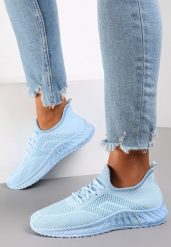 Niebieskie Buty Sportowe Bemostom. Niebieskie obuwie sportowe damskie Renee, bez wzorów, z jeansu, bez zapięcia, na fitness i siłownię. Za 39.99 zł.