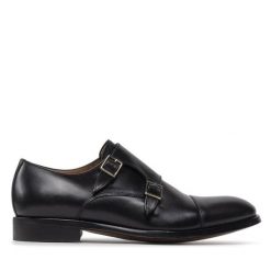 Półbuty Lord Premium. Czarne buty wizytowe męskie Lord Premium, bez wzorów, bez obcasa, bez zapięcia. Za 659.99 zł.