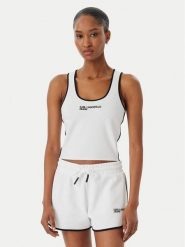 Karl Lagerfeld Jeans Top B2W17087 Biały Slim Fit. Białe topy damskie Karl Lagerfeld Jeans, m, bez wzorów, z jeansu, bez kołnierzyka, bez ramiączek. Za 206.99 zł.