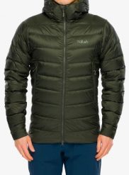 Kurtka puchowa Rab Electron Pro Hoody. Zielone kurtki męskie RAB, s, bez wzorów, z materiału, bez kaptura. Za 1,157.19 zł.