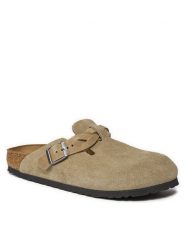 Birkenstock Klapki Boston 1026694 Brązowy. Brązowe klapki damskie Birkenstock, bez wzorów, ze skóry, bez obcasa, bez zapięcia. Za 719.99 zł.