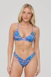 Bikini Top How High Boost 'Em Up. Niebieskie stroje kąpielowe damskie OOSC, l, bez wzorów, z materiału. Za 122.99 zł.