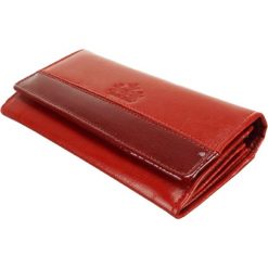 PERFEKT PLUS P/35 A bigiel/zatrzask czerwony, portfel damski. Czerwone portfele damskie Perfekt Plus, ze skóry. Za 99.90 zł.