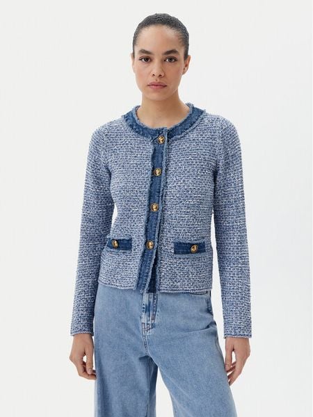 Luisa Spagnoli Marynarka Cannuccia 58589 Niebieski Regular Fit. Niebieskie marynarki i żakiety damskie Luisa Spagnoli, bez wzorów, z bawełny, bez kołnierzyka, bez ramiączek. Za 949.99 zł.