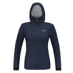 Kurtka Sportowa Damska Salewa Puez 2.5L Ptx. Czarne kurtki sportowe damskie Salewa, l, bez wzorów, z materiału, bez ramiączek, z kapturem, trekkingowe. Za 499.99 zł.