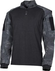 MFH Koszula taktyczna US, długi rękaw HDT-camo LE S. Zielone koszule męskie MFH, m, bez wzorów, bez kołnierzyka, bez ramiączek. Za 358.00 zł.