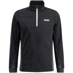Kurtka narciarska Swix Cross. Czarne kurtki sportowe męskie Swix, na zimę, m, bez wzorów, bez kaptura, narciarskie. Za 599.00 zł.