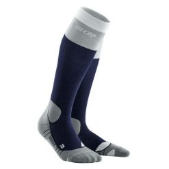 Skarpety do trekkingu damskie CEP Hiking z wełną merino kompresyjne wysokie. Niebieskie skarpetki damskie CEP, bez wzorów, z wełny. Za 199.00 zł.