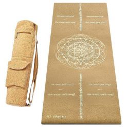 Zestaw maty do jogi z gumy i korka 5 mm + torba z korka mantra pokoju złoto. Żółte torby na ramię męskie ACHAMANA, z bawełny, na ramię, duże. Za 550.00 zł.