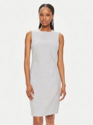 Calvin Klein Sukienka koktajlowa K20K207577 Szary Slim Fit. Szare sukienki damskie Calvin Klein, bez wzorów, z syntetyku, wizytowe, bez kołnierzyka, bez ramiączek. Za 769.99 zł.