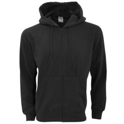 Męska Gładka Bluza Sportowa Z Kapturem Na Zamek. Czarne bluzy sportowe męskie SG, m, bez wzorów, z kapturem. Za 152.99 zł.