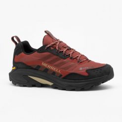 Buty turystyczne męskie Merrell Speed Remix GTX wodoodporne. Brązowe buty zimowe męskie Merrell, bez wzorów, z gore-texu, bez obcasa, bez zapięcia. Za 469.99 zł.