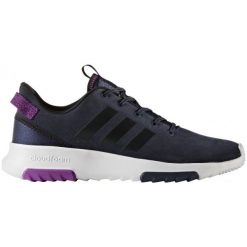 Adidas buty Cloudfoam Racer TR W Collegiate Navy/Core Black/Shock Purple 38.7. Czarne obuwie sportowe damskie Adidas, bez wzorów, z syntetyku, bez zapięcia, na fitness i siłownię. W wyprzedaży za 229.00 zł.