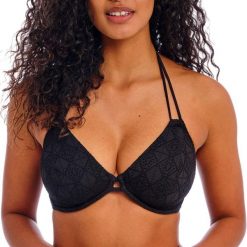 Damski strój kąpielowy z chokerem na fiszbinach Freya Nomad Nights. Czarne stroje kąpielowe damskie FREYA ACTIVE, bez wzorów. Za 232.50 zł.