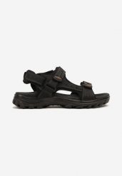 Czarne Sportowe Sandały Zapinane na Rzep Gramagia. Czarne buty sportowe męskie Born2be, bez wzorów, eleganckie, bez zapięcia. Za 109.99 zł.