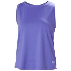 Damski tank top Helly Hansen Tech Split Back 2.0. Fioletowe topy damskie Helly Hansen, bez wzorów, sportowe, bez kołnierzyka, bez ramiączek. Za 218.00 zł.